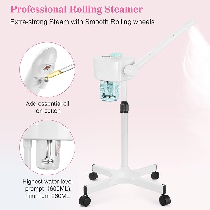 Professional Facial Steamer, Ionic Face Steamer Esthetician Vaporizador - Image 3