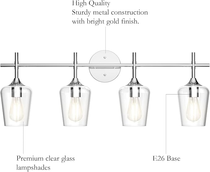Ralbay Chrome Bathroom Vanity Light - Image 4