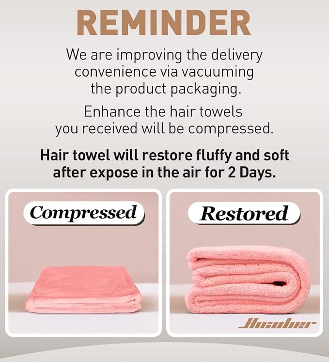 Hicober Microfiber Hair Towel, 3 Packs Hair Turbans - Image 8