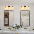 3-Light Bathroom Light Fixture Black Vanity Lights Over Mirror Modern Wall - Image 2