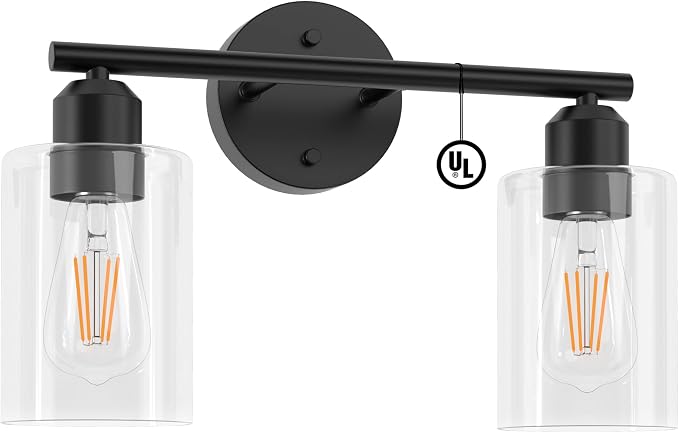 Espird Bathroom Vanity Light Black 2 Light Rustic Bathroom Vanity Lights Over by Espird