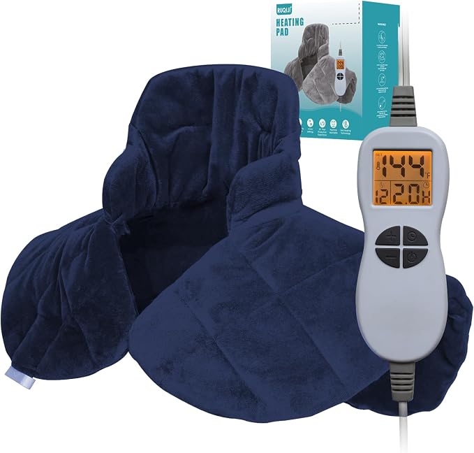 Ruqiji 19" x 24" Weighted Neck&Shoulder Heating Pad, 2.5lbs by RUQIJI