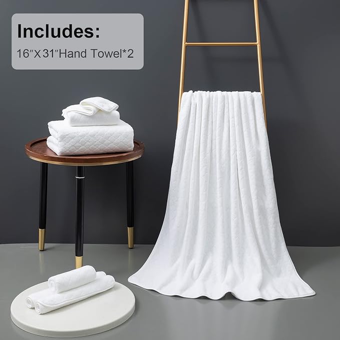 Ycosy 2 Pack Hand Towels Set 16"x31", Quick Dry Thick and Highly Absorbent Hand - Image 4