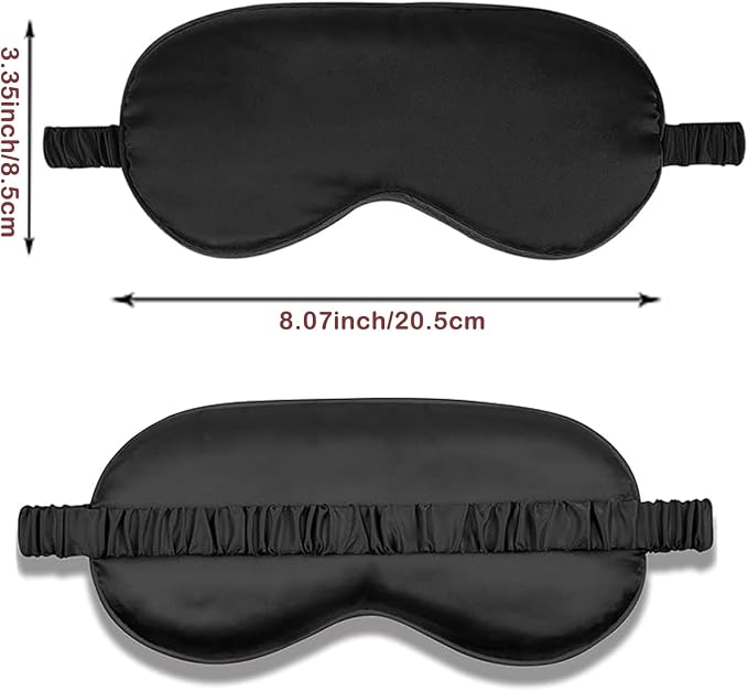 12Pcs Silk Sleep Masks Satin Eye Mask Silky Eyes Cover Blindfold Eyeshade Hair - Image 3