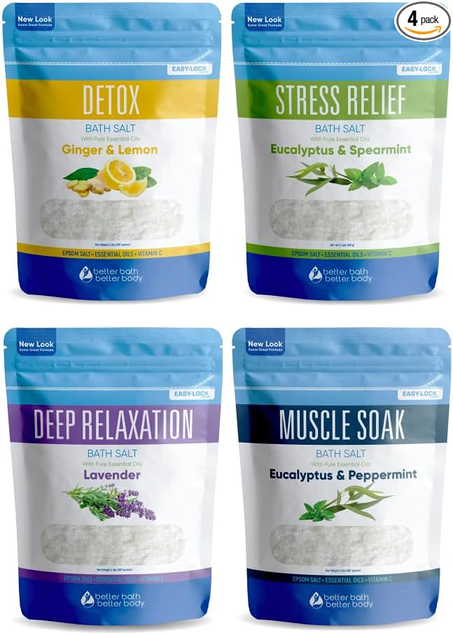 Bath Salts Sampler Variety Bath Soaks by BetterBathBetterBody