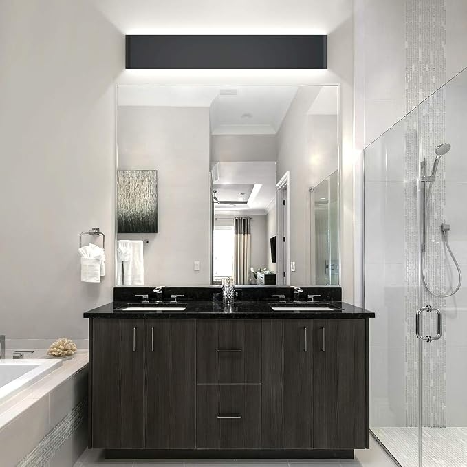 Aipsun 32.6 inch Modern Black Vanity Light Fixtures LED Black Bathroom Wall - Image 2