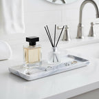 Bathroom Counter Organizer, 9.3"x3.7" Ceramic Bathroom Tray, Rectangle - Image 5