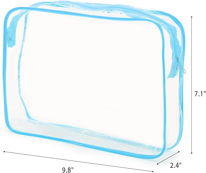 Tbestmax 10 Pack Clear Cosmetic Bags Makeup Bags Portable Waterproof TSA - Image 2