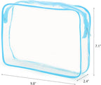Tbestmax 10 Pack Clear Cosmetic Bags Makeup Bags Portable Waterproof TSA - Image 2