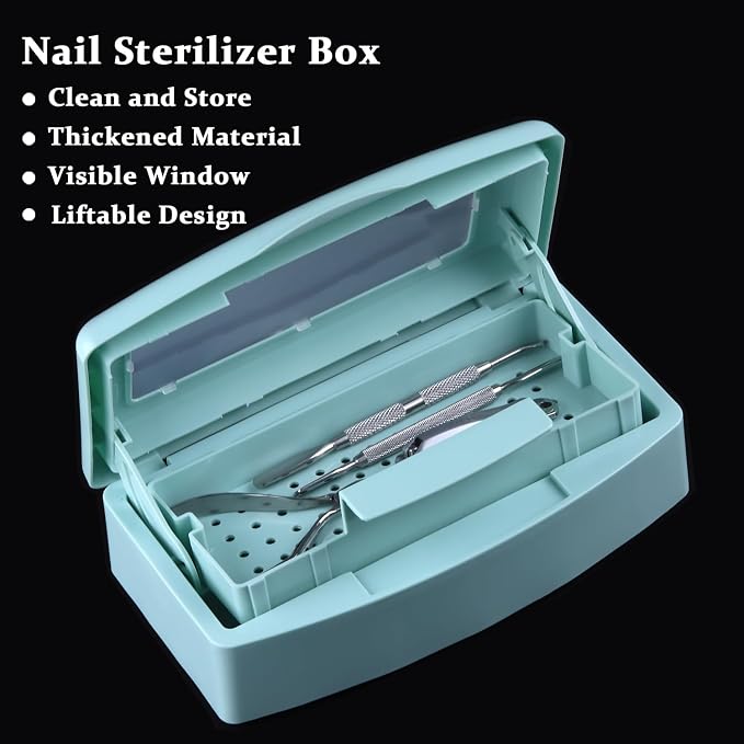Nail Tool Sterilizer Box Plastic Disinfectant Container - Image 2
