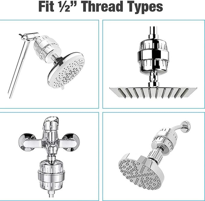 Laicky 4 Pack 20 Stage Shower Filter Universal Replacement Cartridge Hard Water - Image 5
