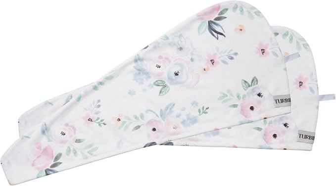 Turbie Twist Microfiber Super Absorbent Hair Towel | Watercolor Floral - Image 2