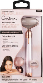 Finishing Touch Flawless Contour Vibrating Facial Roller & Massager, Rose Quartz - Image 5