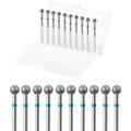 10pcs Safety Ball Cuticle Drill Bits, Carbide Diamond Nail Bits by ERUIKA