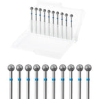 10pcs Safety Ball Cuticle Drill Bits, Carbide Diamond Nail Bits by ERUIKA