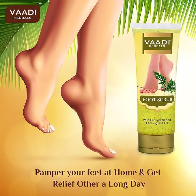 Vaadi Herbals Foot Scrub Foot Scrub Exfoliator Foot Scrub Cream Natural - Image 2