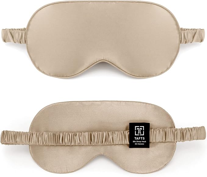 TAFTS Silk Sleep Mask - 22mm 100% Pure Mulberry 6A Silk & Blindfold by Tafts