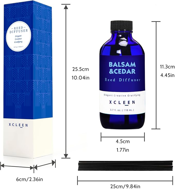 Xcleen Reed Diffusers for Home, Balsam & Cedar Diffuser - Image 2