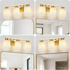 3-Light Bathroom Light Fixtures, Modern Vanity Lights, Living Room, E26 Base - Image 3