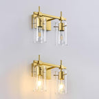 SOLFART Gold Bathroom Light Fixtures 2 Light Wall Light Fixtures Bathroom - Image 2