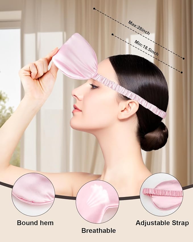 2Pack Silk Sleep Mask, IEKEODI Eye Mask - Image 3