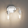 Tipace Chrome Vintage Bathroom Vanity Light, 2 Lights Modern Stainless Steel by Tipace