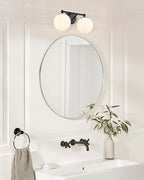 AKEZON 2-Light Black Bathroom Vanity Light Fixture, Modern Minimalist Vanity - Image 8
