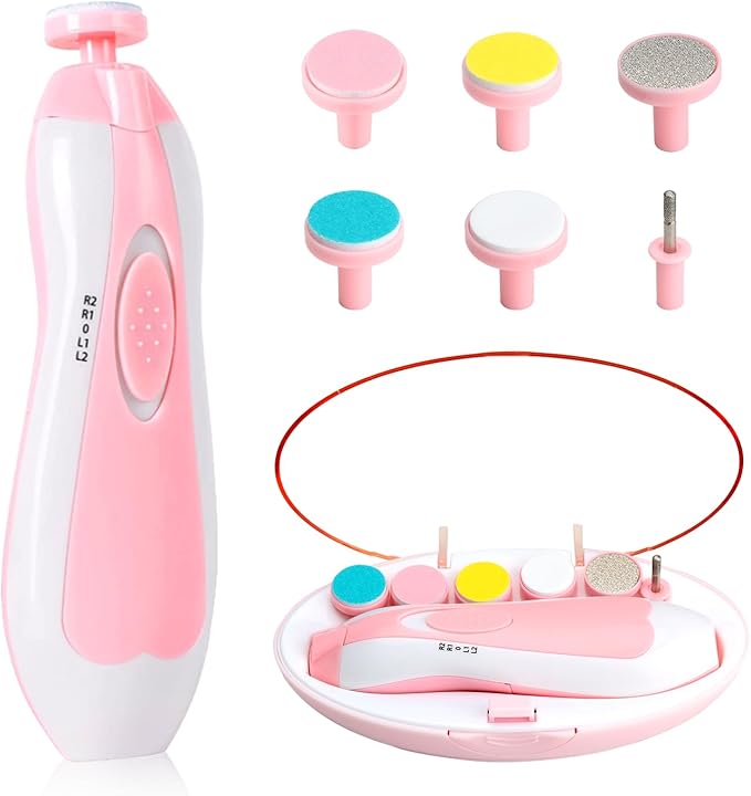 Qunlions life Baby Nail Trimmer Electric-6 in 1 Baby Nail File Clippers Infant by Qunlionslife