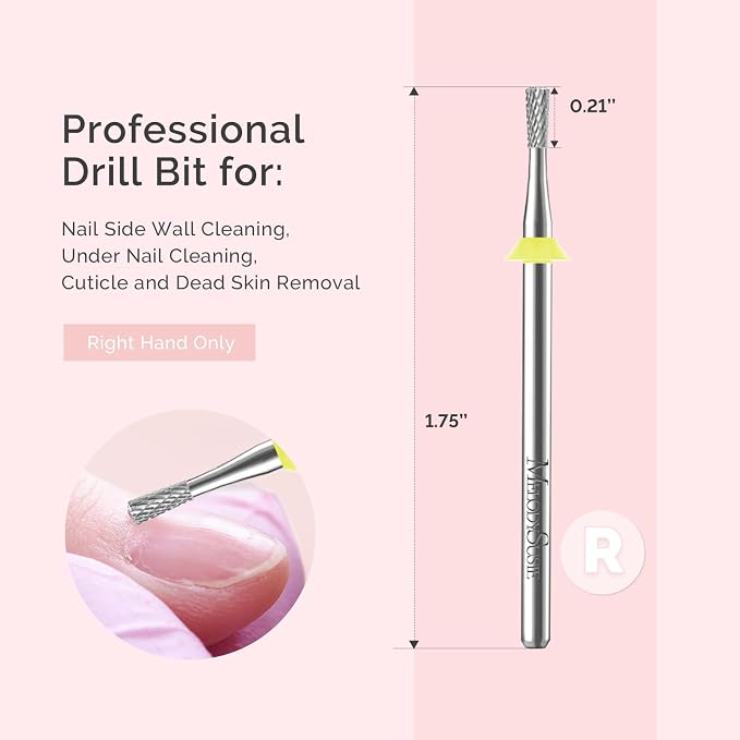MelodySusie 2.3mm Inverted Tapered R Cut Nail Drill Bit, Professional Safety - Image 3