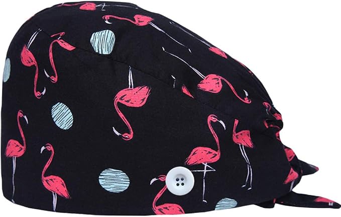 Gourd-Shaped Working Cap with Button, Adjustable Tie Back Hat Sweatband Hair by LUCKYBUNNY