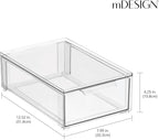 mDesign Plastic Stackable Bathroom Storage Organizer Bin - Image 3