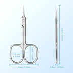 Lermende Cuticle Scissors with Curved Sharp Tip, Portable Small Scissors - Image 7