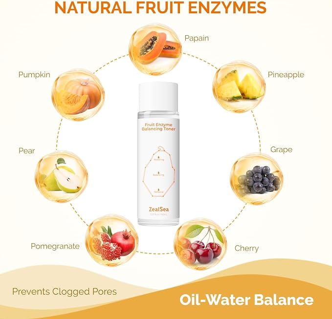 ZealSea Fruit Enzyme Balancing Prep Toner, Healthy Enzyme Renewal - Image 3