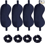 Satin Eye Mask 8Pcs Silk Sleep Masks Silky Blindfold Eyeshade Blackout Eyes by WJingYiJia