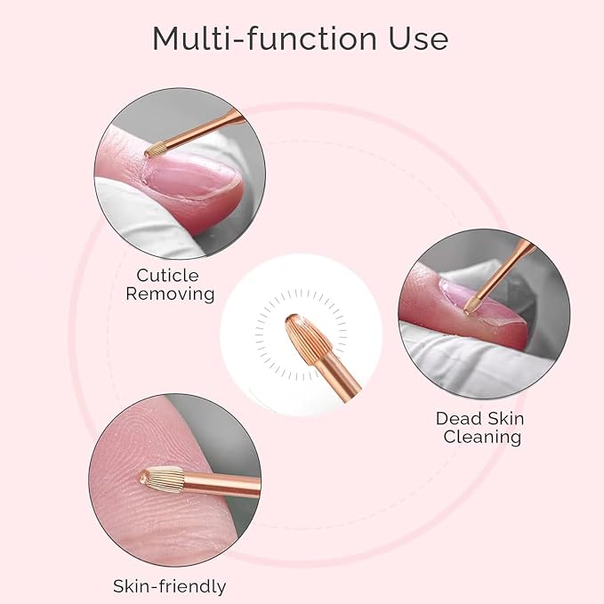 MelodySusie Cuticle Clean Nail Drill Bit 3/32'', Professional Safety Carbide - Image 5