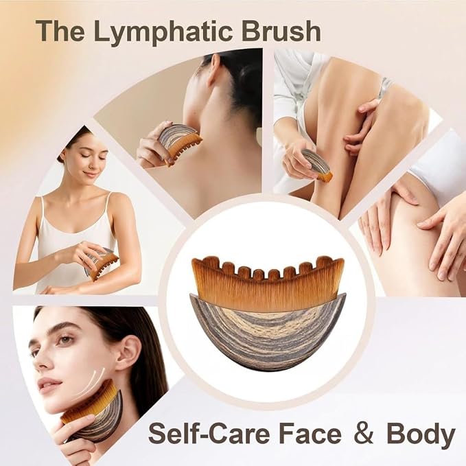 New Lymphatic Contour Face Brush, Manual Lymphatic Drainage Massager, - Image 2