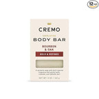 Cremo Exfoliating Body Bar for Men, Bourbon & Oak Scent, Cleanses and Hydrates by CremoCompany