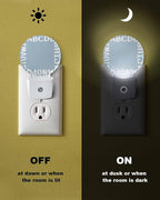 Night Lights Auto Sensor Alphabet Night Light Teal Blue Modern Minimalist - Image 6