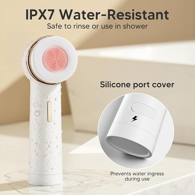 Electric Facial Cleansing Brush, Rechargeable Waterproof Dual Rotating Face - Image 5