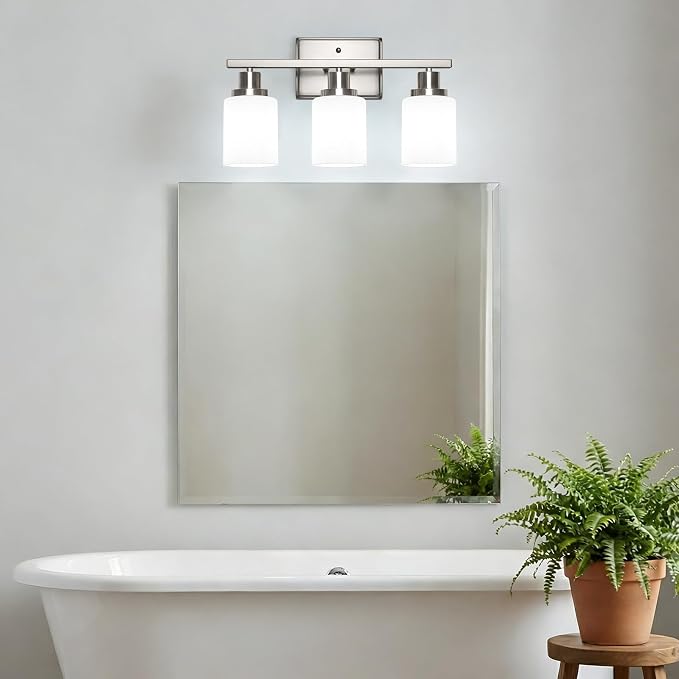 Ascher Bathroom Light Fixtures, 3-Light Vanity Light Over Mirror, Modern - Image 8