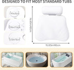 4D Silicone Bath Pillow for Tub, Upgraded Adjustable Bathtub Pillow Head Neck - Image 3