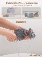 Hicober Microfiber Hair Towel, Drying Hair Wrap Towels - Image 6