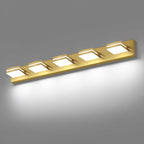SineRise LED Modern Bathroom Vanity Light Fixtures, Brass Modern Acrylic by SINERISELIGHTING
