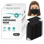 NNPCBT 500PCS 3 ply black disposable masks filter mask by NNPCBT