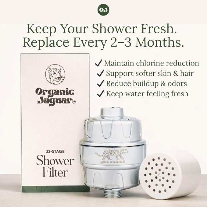 Organic Jaguar Shower Filter Replacement Cartridge, Universal Multi-Stage - Image 4