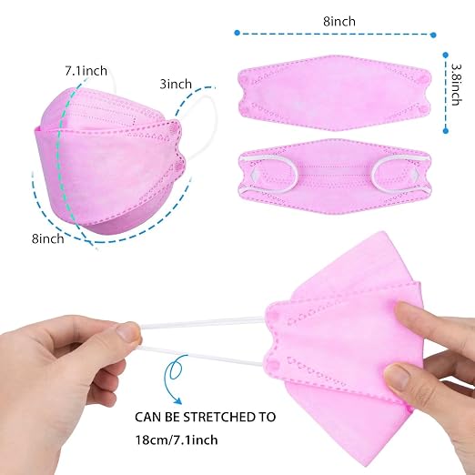Borje KN95 Face Masks 50 Pack, Breathable Comfortable and Disposable KN95 Mask - Image 5