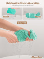 Hicober Microfiber Hair Towel, 3 Packs Hair Turbans - Image 7
