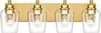 Bathroom Light Fixtures, 4-Light Modern Vanity Light by Metwet