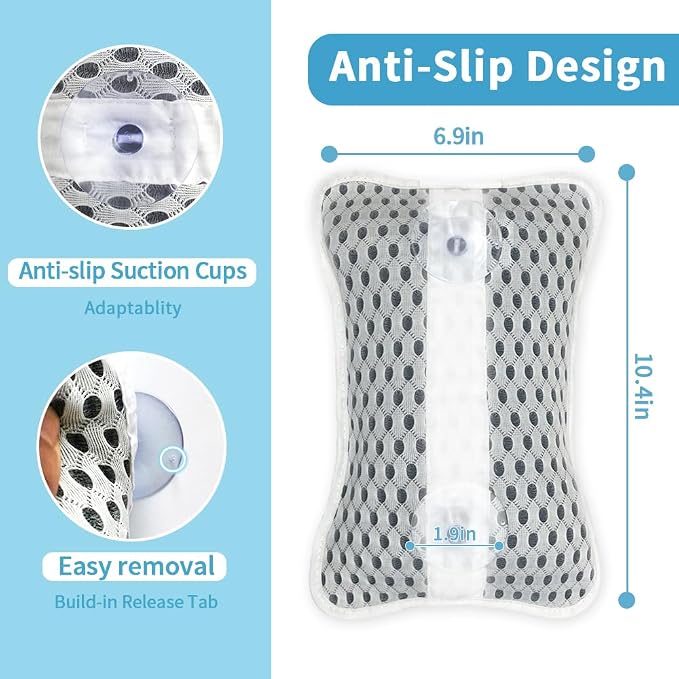 Luxury Bath Pillows for Tub, Slip Resistant Waterproof Bath Pillows for Tub - Image 4