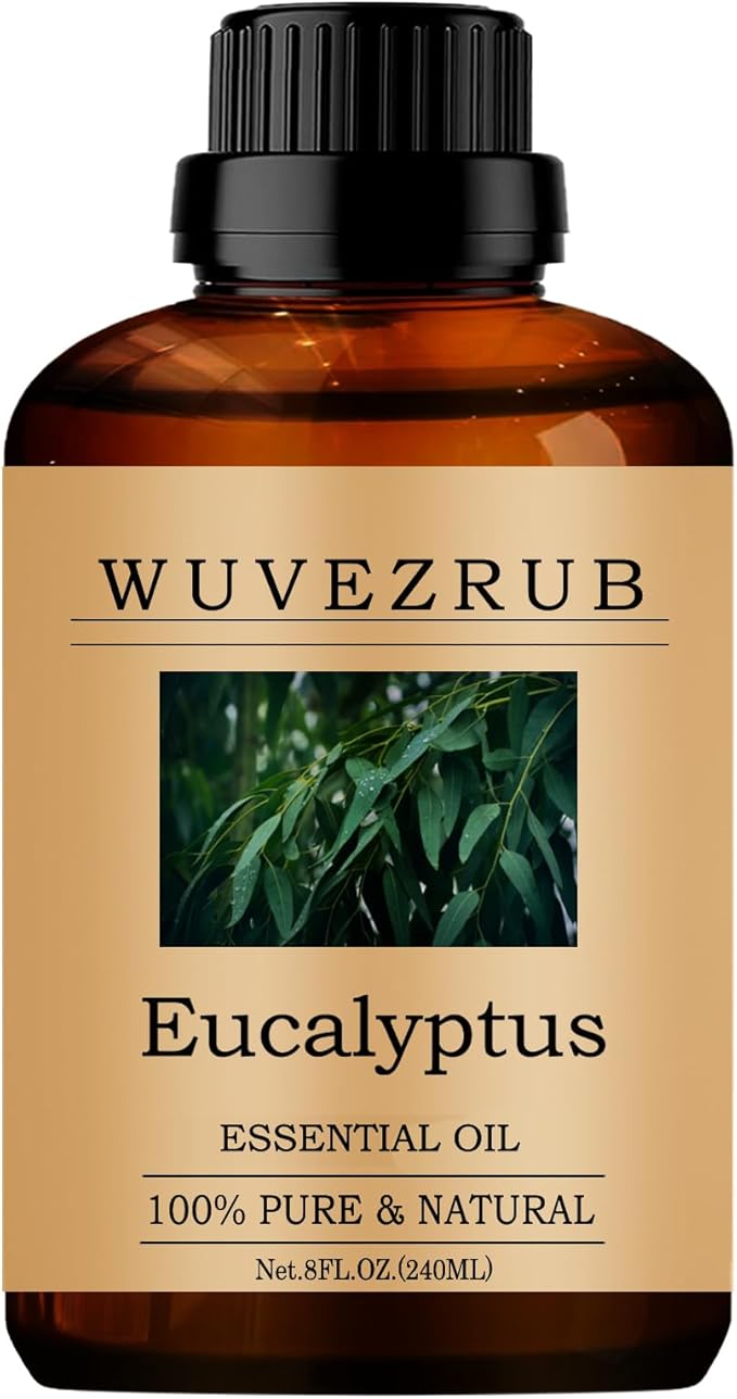 Eucalyptus Essential Oils, 240ML 100% Pure and Natural Essential Oil by WUVEZRUB